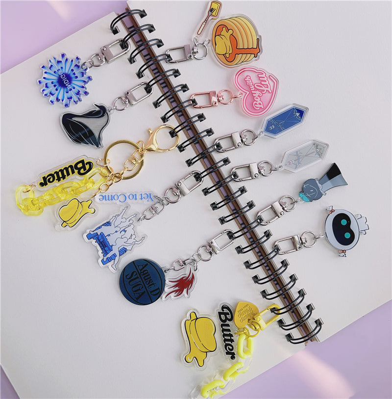 BTS Multi-Style K-Pop Keychain & Bag Charm Collection