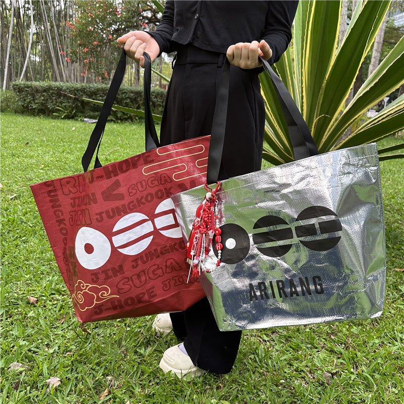 BTS Arirang Woven Tote Bag - Large Capacity Shopper