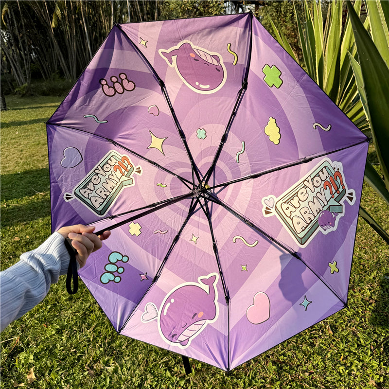 BTS Compact Folding Umbrella - Anti-UV Sun & Rain Protection Umbrella