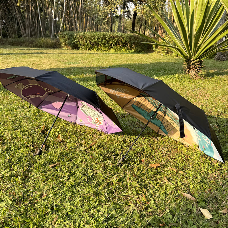 BTS Compact Folding Umbrella - Anti-UV Sun & Rain Protection Umbrella