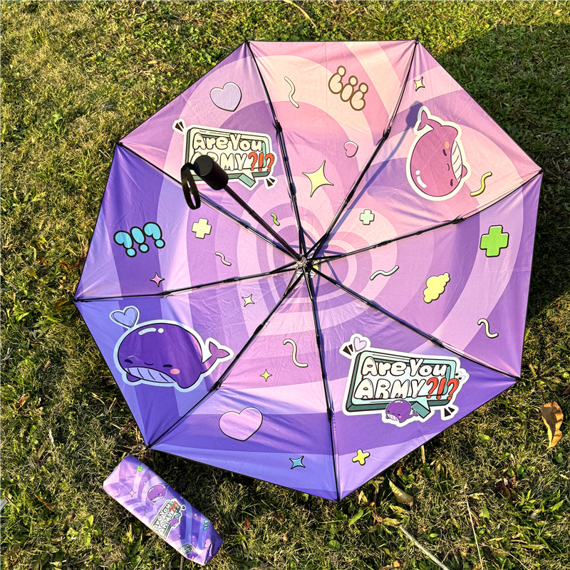 BTS Compact Folding Umbrella - Anti-UV Sun & Rain Protection Umbrella