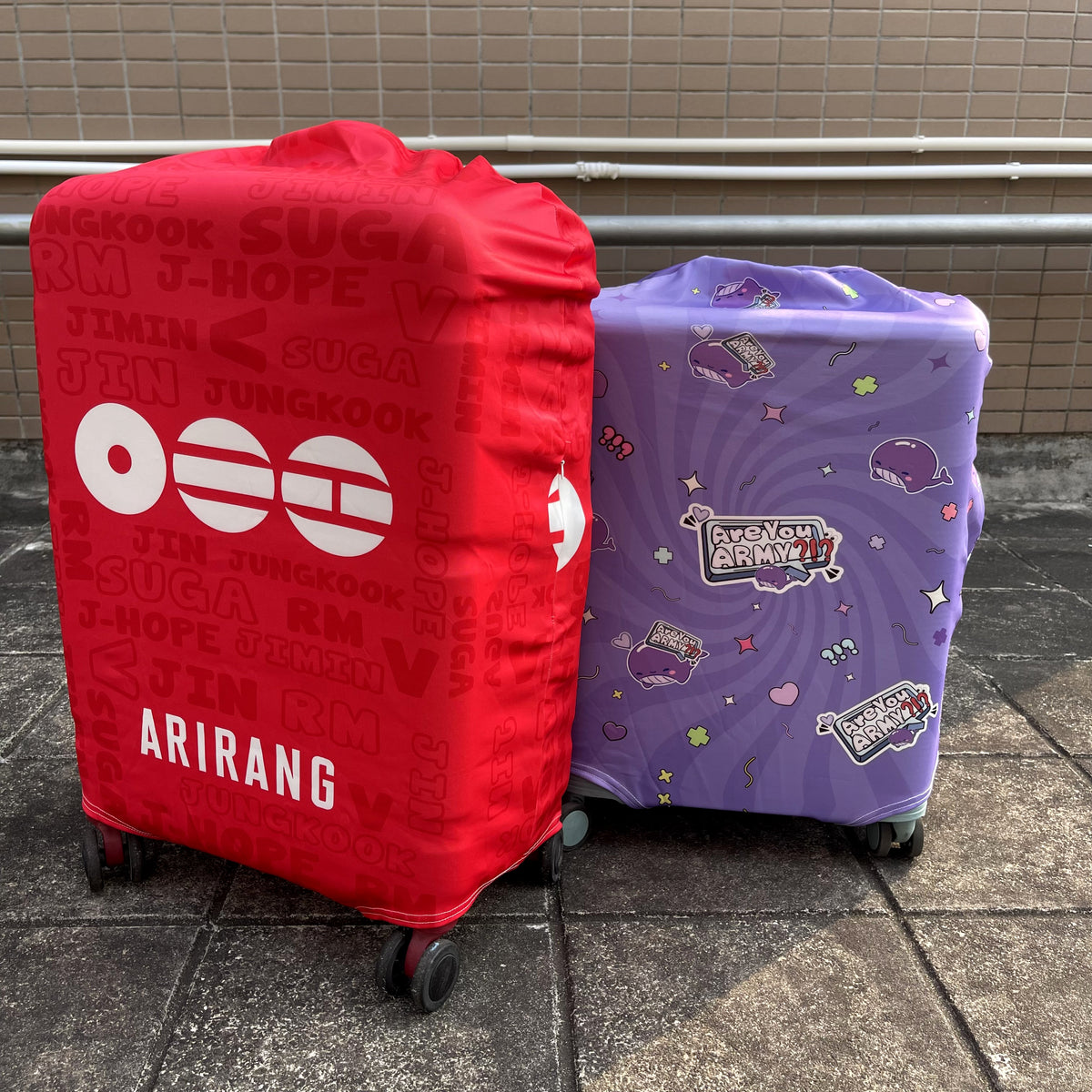 BTS Elastic Luggage Cover & Luggage Tag Travel Set