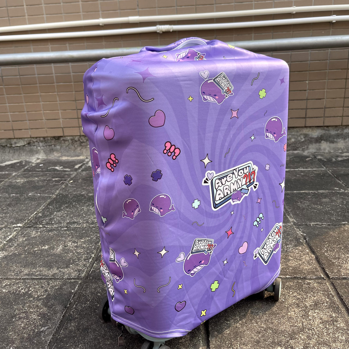 BTS Elastic Luggage Cover & Luggage Tag Travel Set