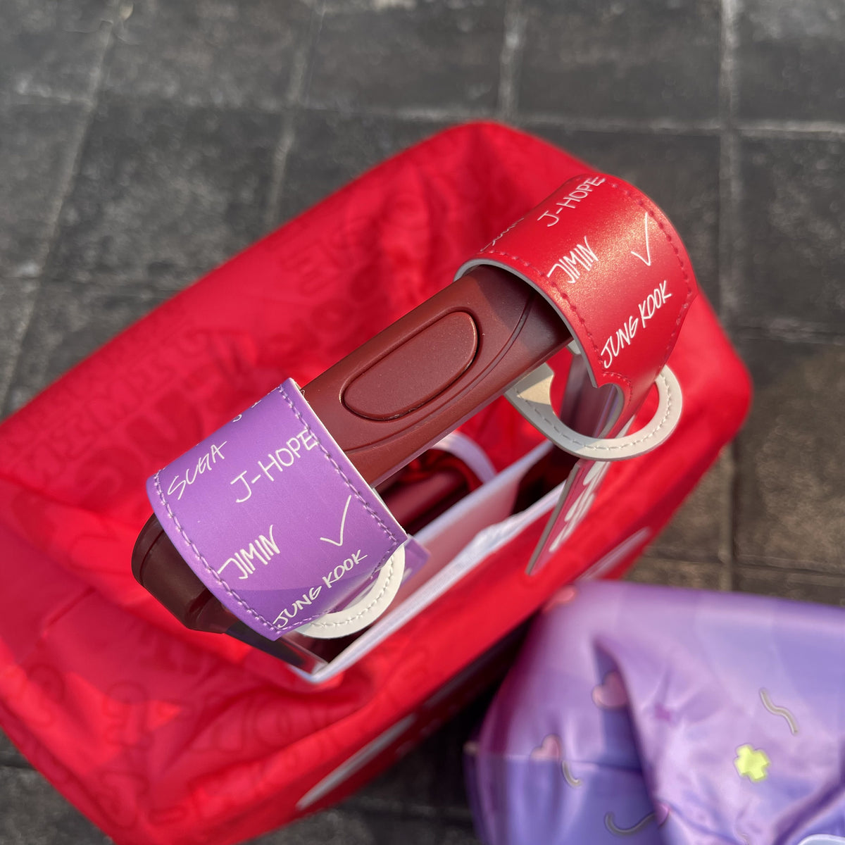 BTS Elastic Luggage Cover & Luggage Tag Travel Set