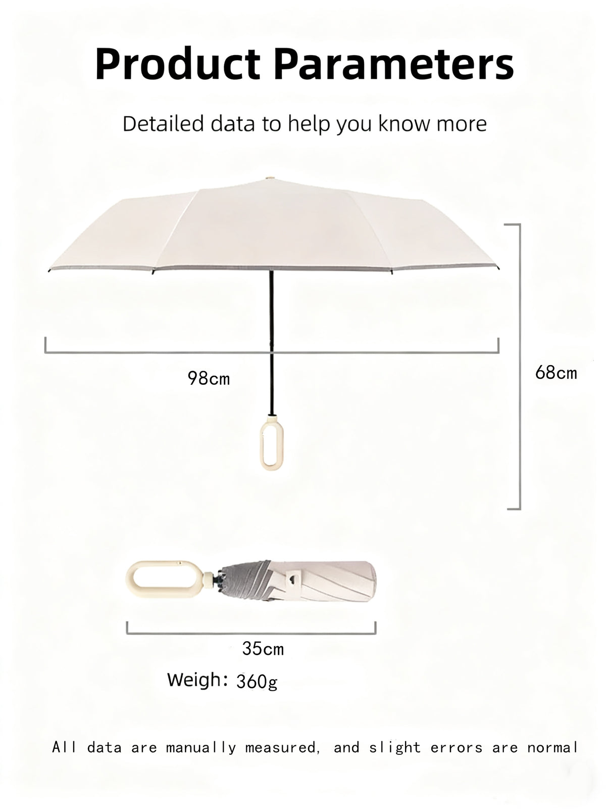 BTS Compact Folding Umbrella - Anti-UV Sun & Rain Protection Umbrella
