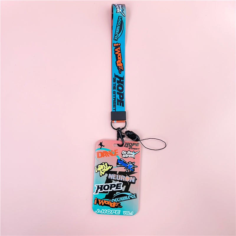 BTS Arirang ID Card Holder Cover with Neck & Wrist Lanyard