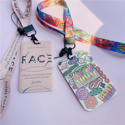 BTS Arirang ID Card Holder Cover with Neck & Wrist Lanyard