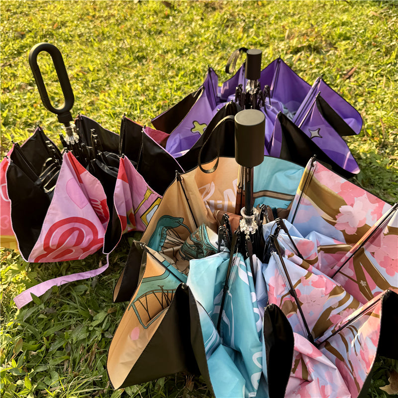 BTS Compact Folding Umbrella - Anti-UV Sun & Rain Protection Umbrella