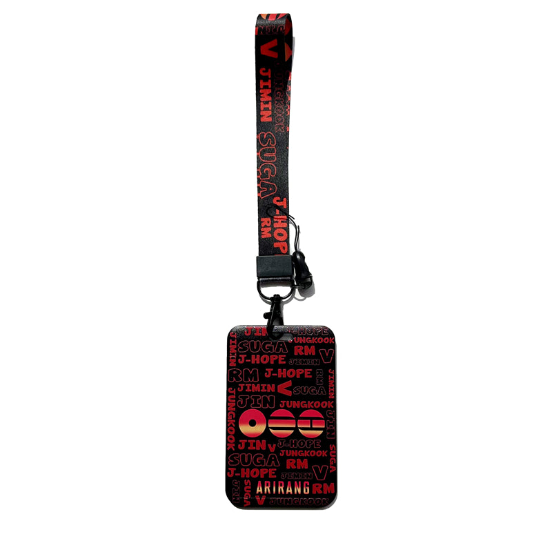 BTS Arirang ID Card Holder Cover with Neck & Wrist Lanyard