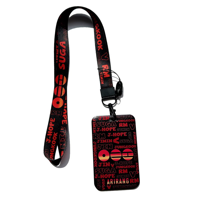 BTS Arirang ID Card Holder Cover with Neck & Wrist Lanyard