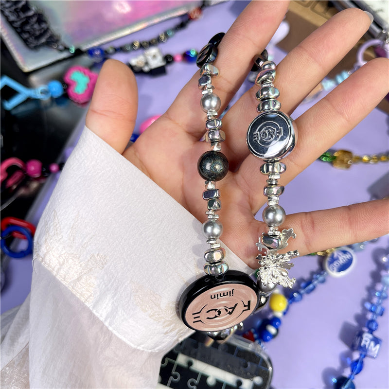 BTS Taylor Skz Cortis Ateez Twice Inspired Handmade Kpop Phone Charm Necklace & Decorative Bag Chain