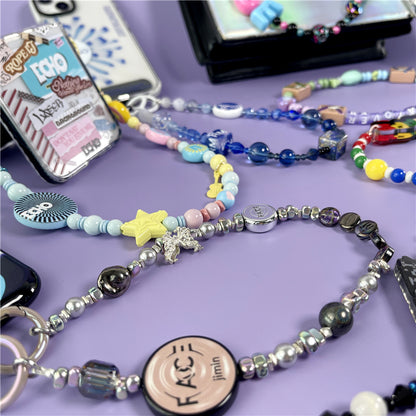 BTS Taylor Skz Cortis Ateez Twice Inspired Handmade Kpop Phone Charm Necklace & Decorative Bag Chain