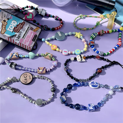 BTS Taylor Skz Cortis Ateez Twice Inspired Handmade Kpop Phone Charm Necklace & Decorative Bag Chain