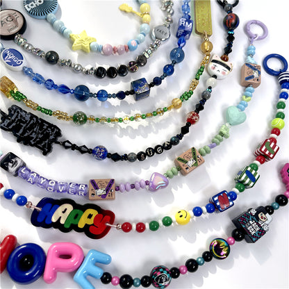 BTS Taylor Skz Cortis Ateez Twice Inspired Handmade Kpop Phone Charm Necklace & Decorative Bag Chain
