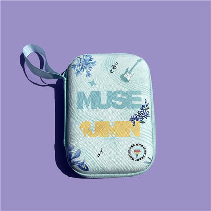 BTS Mini Portable Case - PU Leather Hard Shell Organizer for Airpods & Coins
