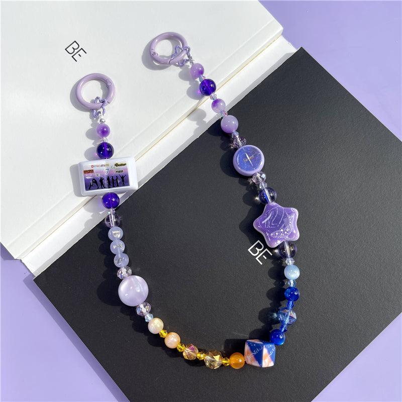 BTS Taylor Skz Cortis Ateez Twice Inspired Handmade Kpop Phone Charm Necklace & Decorative Bag Chain