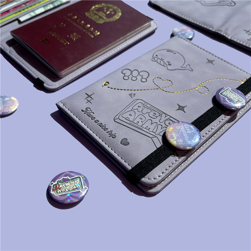 BTS ARMY D-DAY Fan Passport Holder Cover - Kpop Merch Travel Wallet