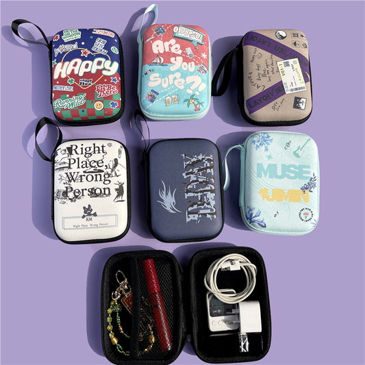 BTS Mini Portable Case - PU Leather Hard Shell Organizer for Airpods & Coins