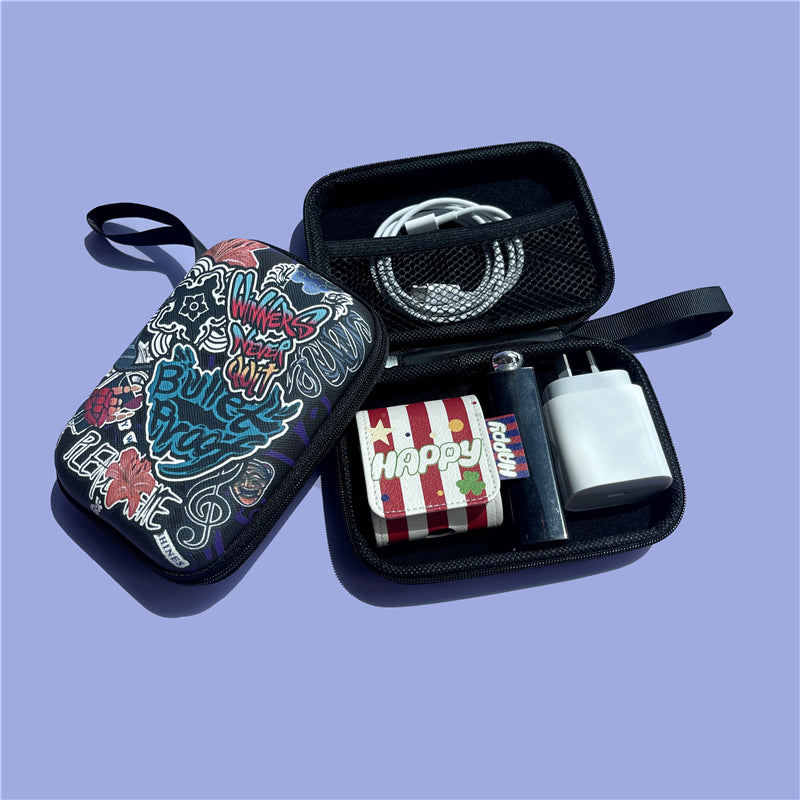 BTS Mini Portable Case - PU Leather Hard Shell Organizer for Airpods & Coins