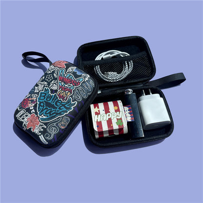 BTS Mini Portable Case - PU Leather Hard Shell Organizer for Airpods & Coins