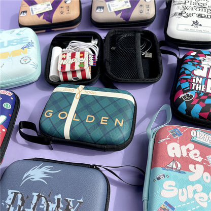 BTS Mini Portable Case - PU Leather Hard Shell Organizer for Airpods & Coins
