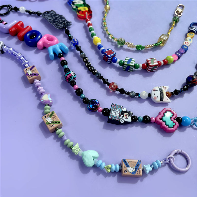 BTS Taylor Skz Cortis Ateez Twice Inspired Handmade Kpop Phone Charm Necklace & Decorative Bag Chain