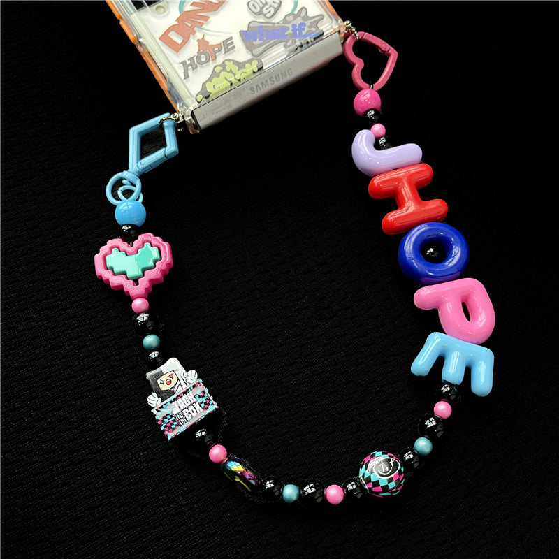 BTS Taylor Skz Cortis Ateez Twice Inspired Handmade Kpop Phone Charm Necklace & Decorative Bag Chain