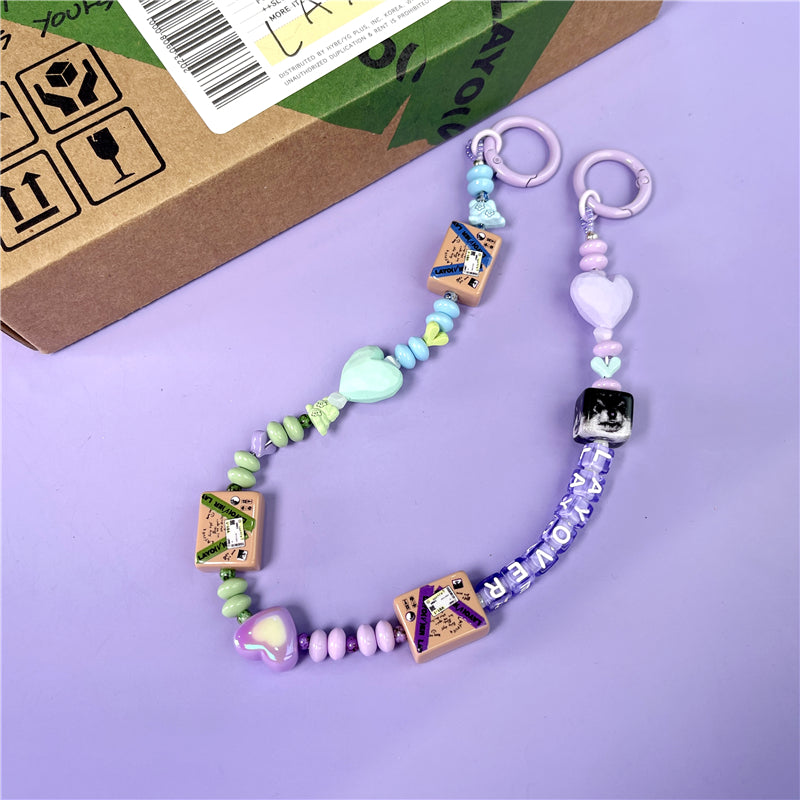 BTS Taylor Skz Cortis Ateez Twice Inspired Handmade Kpop Phone Charm Necklace & Decorative Bag Chain