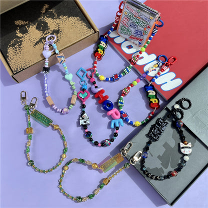BTS Taylor Skz Cortis Ateez Twice Inspired Handmade Kpop Phone Charm Necklace & Decorative Bag Chain