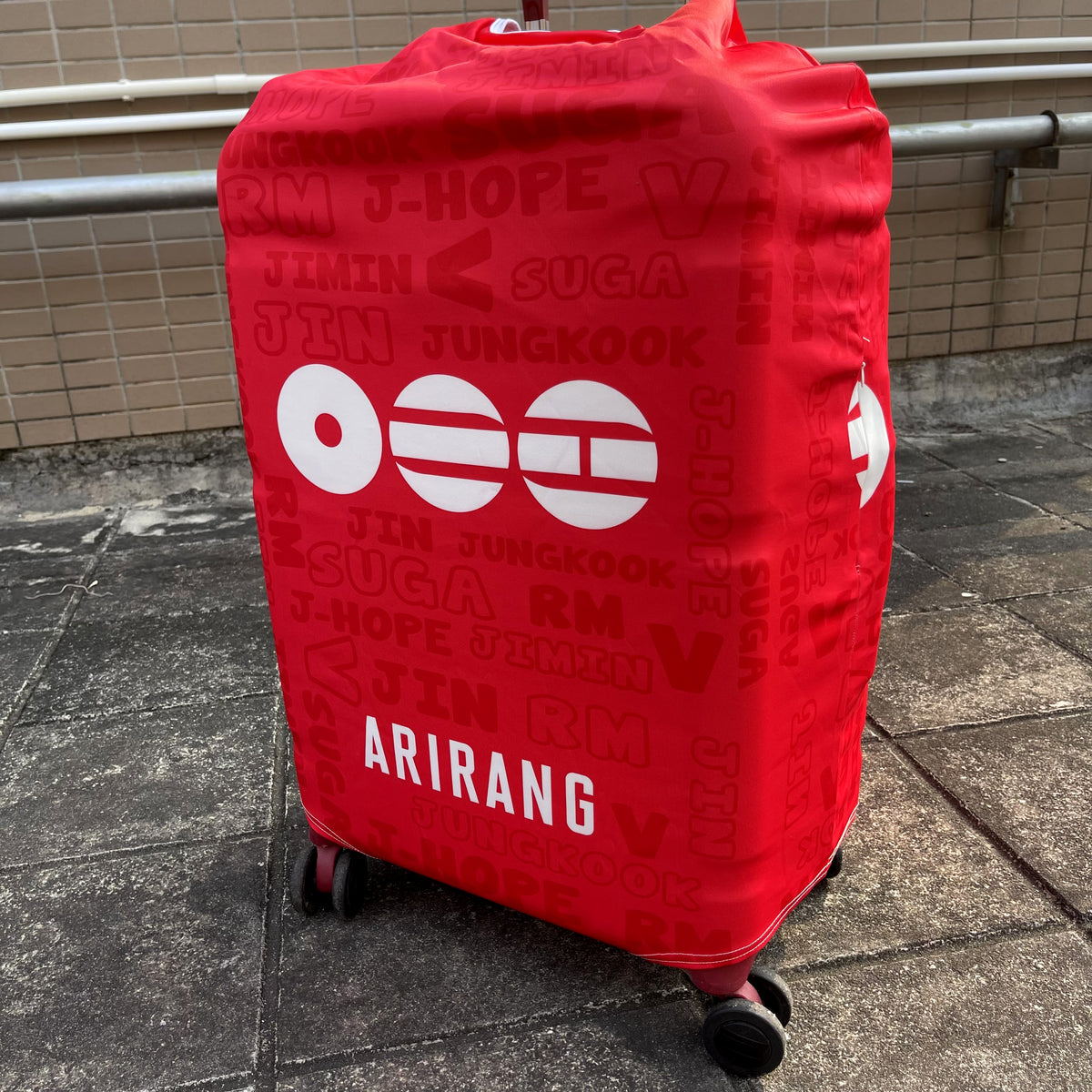 BTS Elastic Luggage Cover & Luggage Tag Travel Set