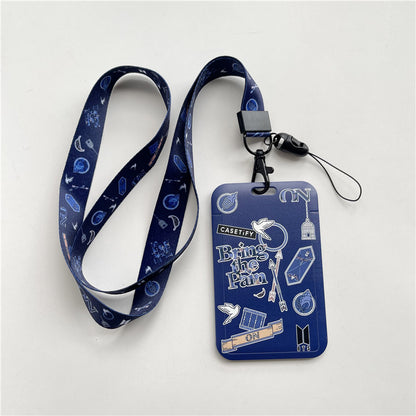 BTS Arirang ID Card Holder Cover with Neck & Wrist Lanyard