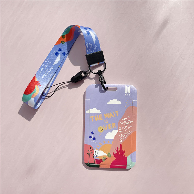BTS Arirang ID Card Holder Cover with Neck & Wrist Lanyard