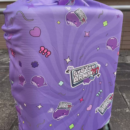 BTS Elastic Luggage Cover & Luggage Tag Travel Set
