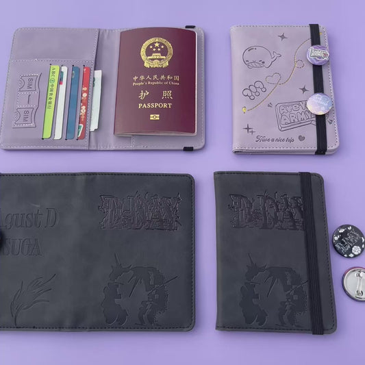 BTS ARMY D-DAY Fan Passport Holder Cover - Kpop Merch Travel Wallet